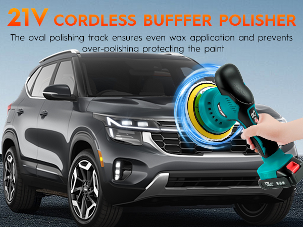 Cordless Car Buffer Polisher Kit