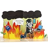 DISJOURNEY Funny Pop Up Graduation Card - Everything is Fine Raccoon Meme - Sarcastic 2026 Colleg...