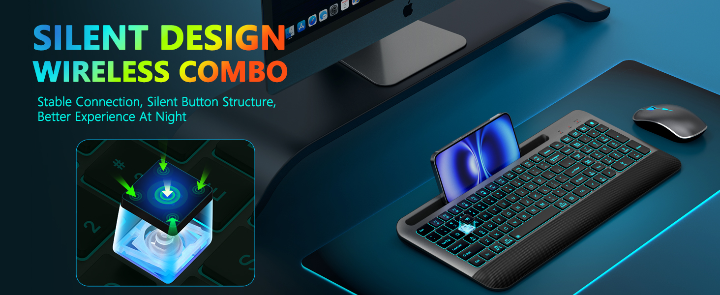 quiet wireless keyboard and mouse