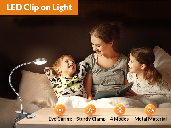 clip on light clip on lamp book light clip on reading light for book in bed book light desk lamp