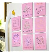 8 Pieces Pink Dry Erase Self Sticky Notes 6x4in,Reusable Whiteboard Stickers - Post Reminders, La...