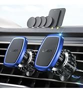 LISEN 2 Pack Magnetic Phone Holder for Car Magnet for Phone Car Mount Vent 6 Military Magnets Ven...