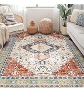 BESTSWEETIE Area Rug 5x7 Rugs for Living Room 5 x 7 Washable Rugs Non Slip Vintage Boho Living Ro...