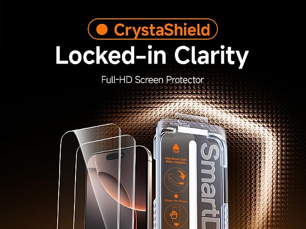 SMARTDEVIL HD Clear Screen Protector for iPhone 16 Pro Max and iPhone 16 Pro