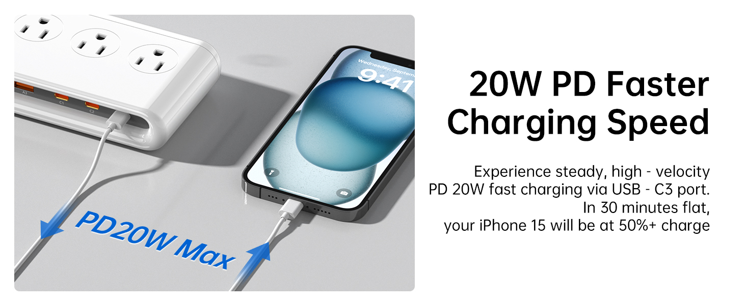 USB-C3 provide max up to PD 20W faster charging speed