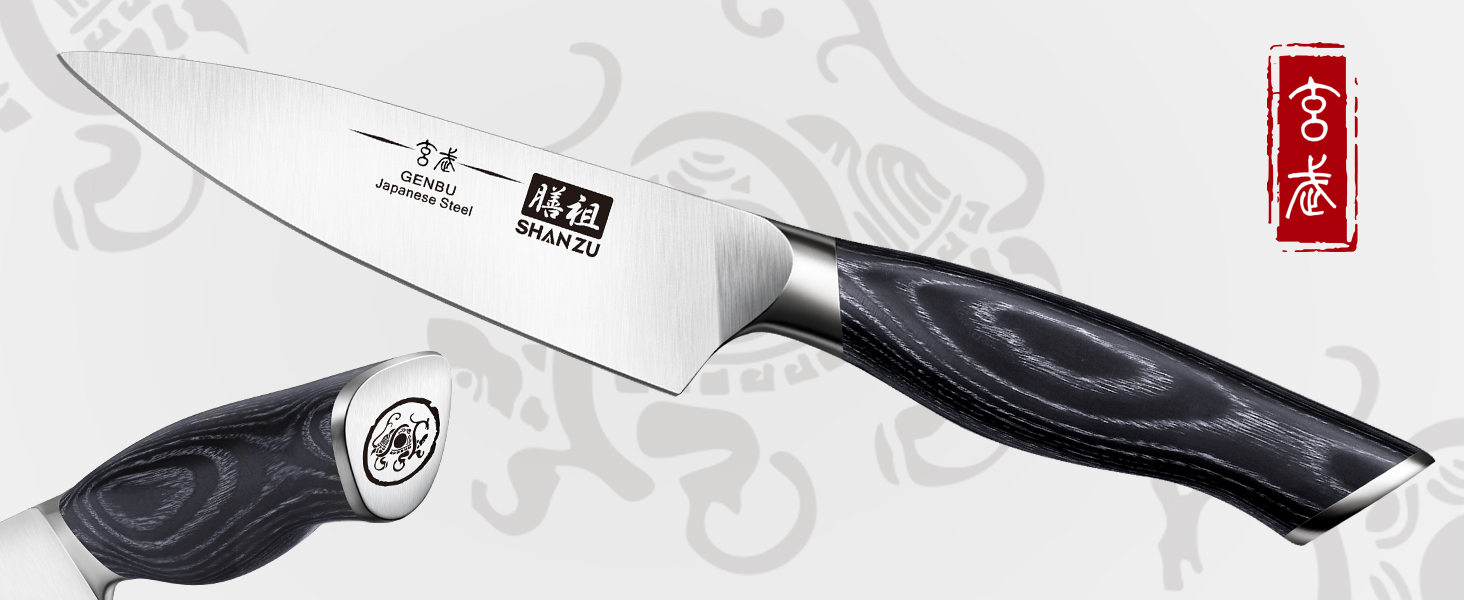 SHAN ZU 3.75 Inch Paring Knife, Japanese Super Steel Professional Fruit Knife, Ultra Sharp Carving K...