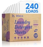Laundry Detergent Sheets Space-Saving Travel-Deep Cleaning Lavender Eco No Plastic Jug 240 Loads