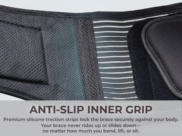 Anti-Slip Inner Grip of Sparthos lower back brace