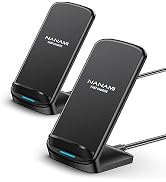 NANAMI Wireless Charger [2 Pack] - 10W Qi-Certified Fast Wireless Charging Stand for iPhone 16/16...