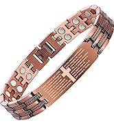MagEnergy Copper Bracelet for Men, Cross Copper Magnetic Bracelet with Strength 3500 Gauss Magnet...