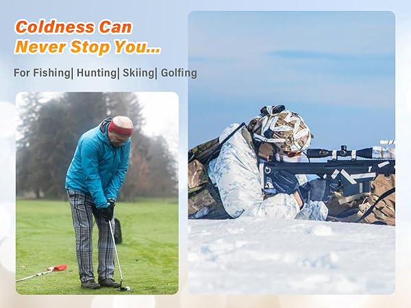 hand warmers for camping, fishing, hunting, skiing, golfing