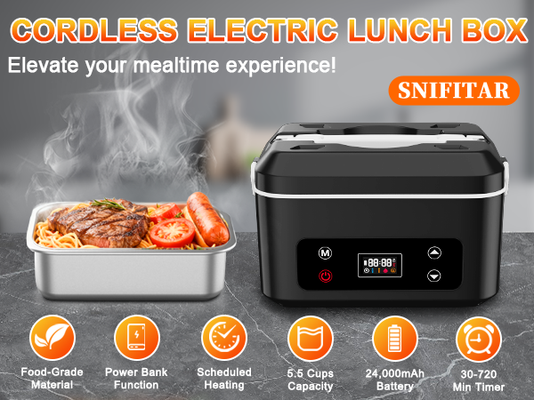 Heated Lunch BoxHeated Lunch BoxElectric Lunch Box,Battery PoweredElectric Lunch Box