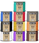 Cablectric 10 Roll 14 Gauge Copper Clad Aluminum Primary Wire - Assorted Colors - 100 Ft of Wire ...