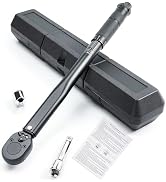KOOPOOL Torque Wrench 3/8 Drive, 3/8 Torque Wrench, 10-80 Ft-Lb Dual-Direction Adjustable Click T...