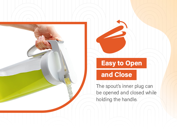 Lustroware QuickServe Airtight 2.1L Pitcher for Making Coffee, Tea and Juices, 2.1Liters, Clear