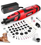 SHALL 8V Cordless Rotary Tool Kit, Lightweight 2.5 Ah Battery Rechargeable Dog Nail Grinder w/ 12...