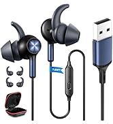 USB Headphones Headset with Microphone for PC 7.5 Ft Cable, USB A Headphones for Computer Office ...