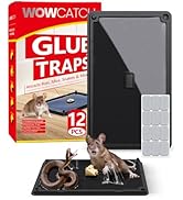 Wowcatch Rat, Snake and Mouse Traps 12 PK, Large Bulk Sticky Glue Traps Indoor for Home Pre-baite...