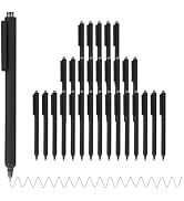 WY WENYUAN Pens Bulk, 30-Pack Black Ballpoint Pens (1.0mm Medium Point) - Smooth Writing No-Smear...
