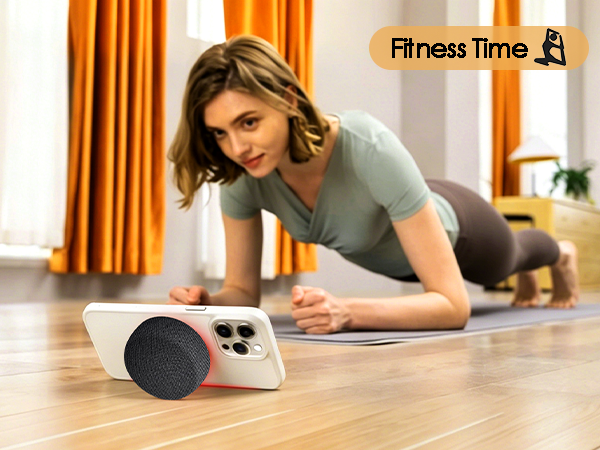 portable wireless speaker as phone holder