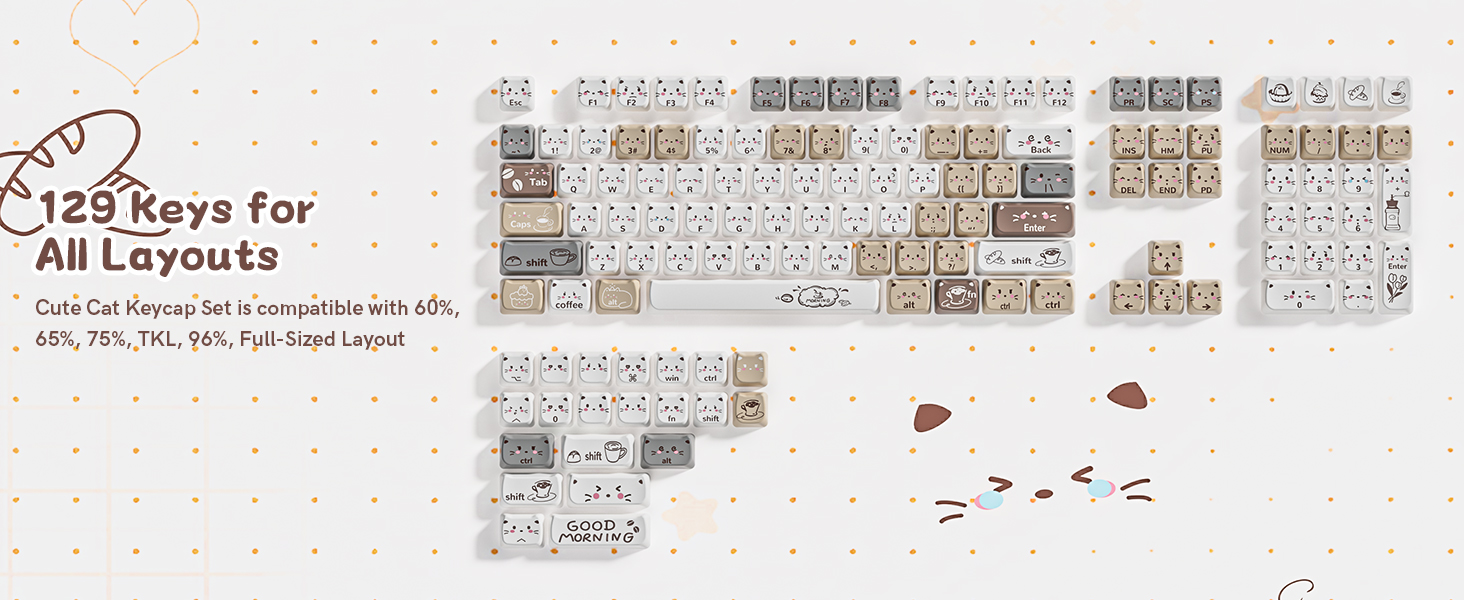 129 Keys for All Layouts