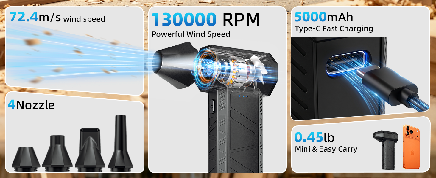 Mini Powerful Electric Air Duster