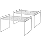 Shantton 2Pack Kitchen Cabinet Shelf Counter Organizer Rack Pantry Storage Bathroom Bedroom Offic...