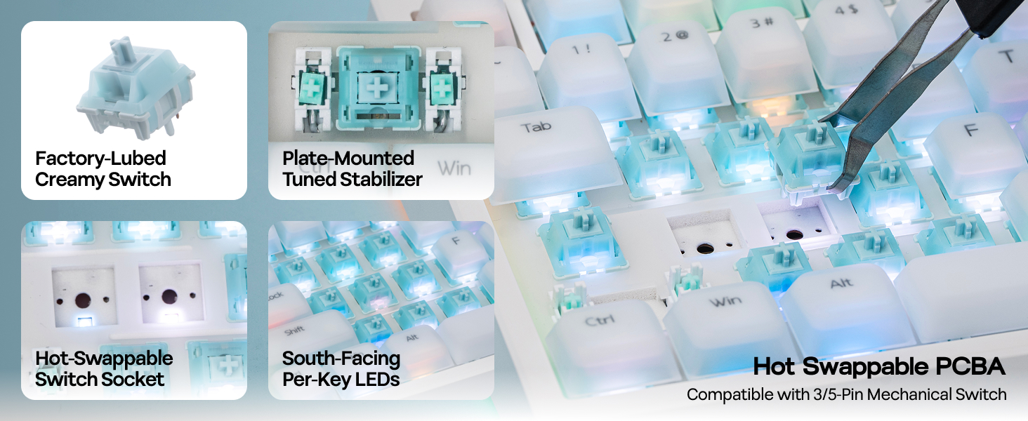 G84 PRO Mechanical Keyboard with Silicone Keycaps
