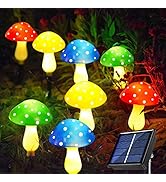 Newest Version 8-Pack Solar Mushroom Lights for Garden Decor, 8 Modes Waterproof Outdoor Garden M...