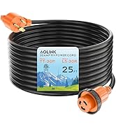 AOLINK 30 Amp RV Power Cord 25 Feet, Heavy Duty STW Pure Copper Wire with Grip Handle, TT-30P to ...