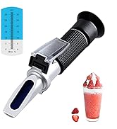 Brix Refractometer with ATC, Handheld Brix Meter Hydrometer 0-32% Portable Brix Reader Tester for...