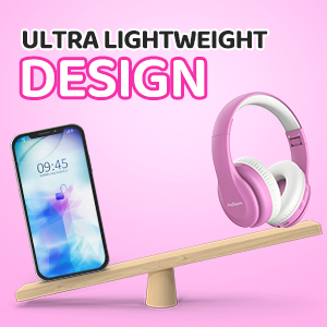 leightweigt kids wireless headphones