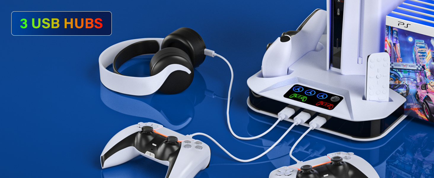 ps5 coolingstation with controller docking station