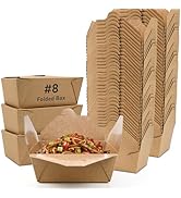 EcoDispose Kraft Paper Fold To Go Containers, Microwaveable Leak and Grease Proof Take Out Boxes ...