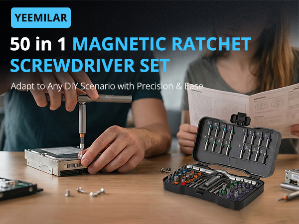 24 in 1 magnetic ratchet screwdriver set