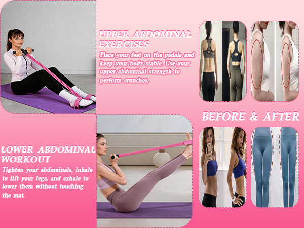 6 tube foot pedal resistance band