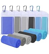 Amgico 6 Pack Cooling Towel(40"x12") for Neck and face, Ice Towel, Soft Breathable Towels, Coolin...