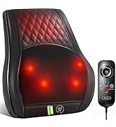 Boriwat Shiatsu Back Massager for Pain Relief Deep Tissue-Movable Electric Neck Back Massager wit...