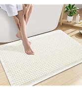 Smiry Waffle Bath Mat 30x20, Extra Soft Absorbent Bathroom Rugs, Non Slip Machine Washable Quick ...