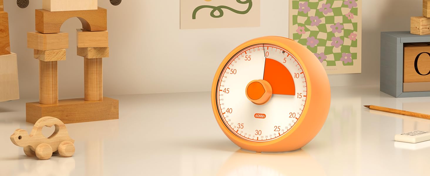Watch time move with our visual timer for classrooms and homes, making time management engaging