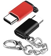 VAKS Micro USB to USB C Adapter [2 Pack], Type C Male to Micro USB Female Convert Connector Charg...