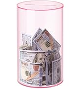 Hicocool Clear Piggy Bank for Adults Kids Must Break to Open, Pink Acrylic Piggy Bank Unopenable ...