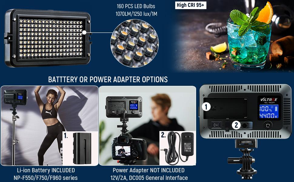 VIDEO LIGHT WITH BATTERY