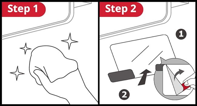 Step-1 and 2 how to apply static film windshield sticker applicator