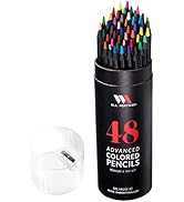 WA Portman 48 Piece Colored Pencil Set - 48 Pack of Coloring Pencils - Colored Pencils with Sharp...