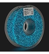 AMOLEN 3D Printer Filament, PLA Filament 1.75mm, Shiny Glow in The Dark Blue Starry Sky 3D Printi...