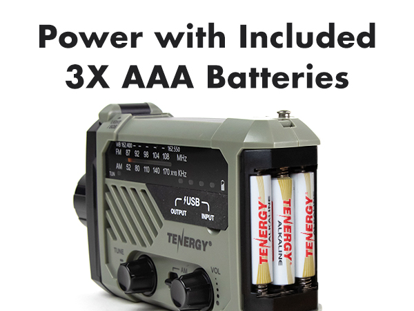 power with included AAA batteries