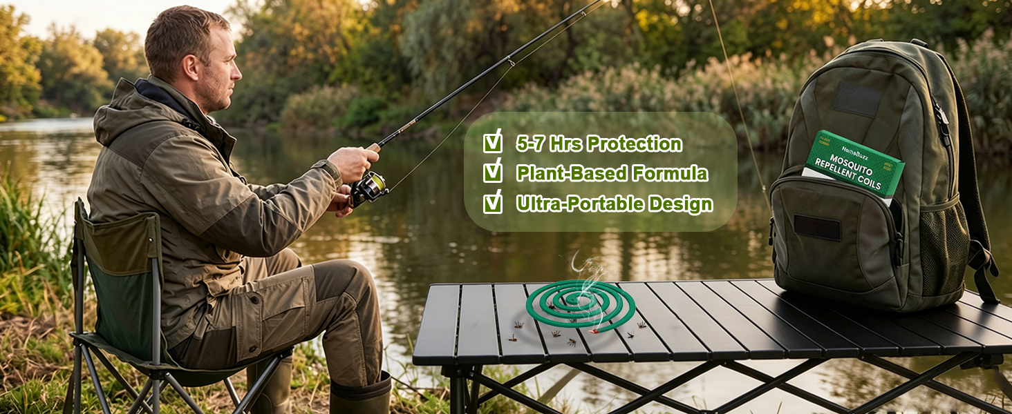 Portable mosquito coils that provide 5–7 hours of protection while you&amp;amp;#39;re fishing