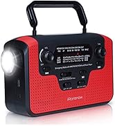 Real NOAA Alert Weather Radio with Alarm, iRonsnow IS-388 Solar Hand Crank Emergency AM/FM/SW/WB ...