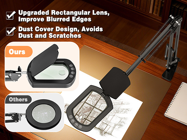 Magnifying Glass with Light and Clamp